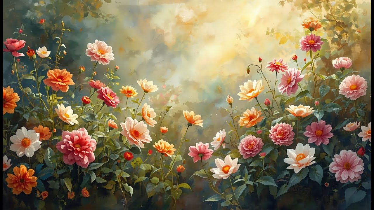 Floral Art Frame for TV | Still Life Flowers | 1 Hour Loop