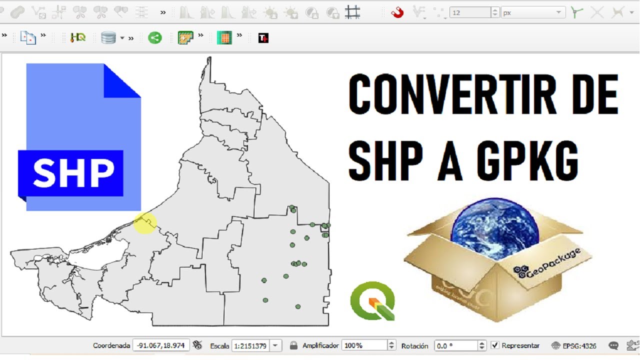 Cómo convertir archivos de tipo SHAPEFILE a GEOPACKAGE en QGIS