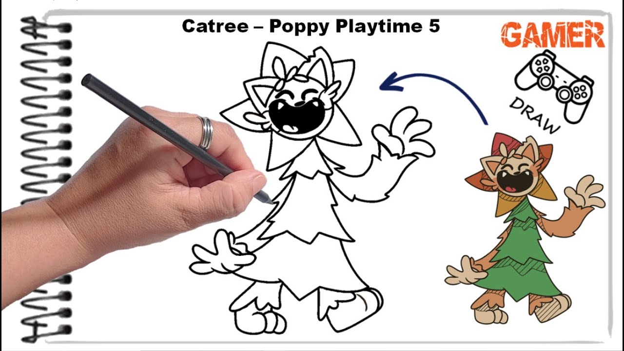 Como Desenhar Catree de Poppy Playtime Chapter 5 - How to Draw Catree from Poppy Playtime Chapter 5
