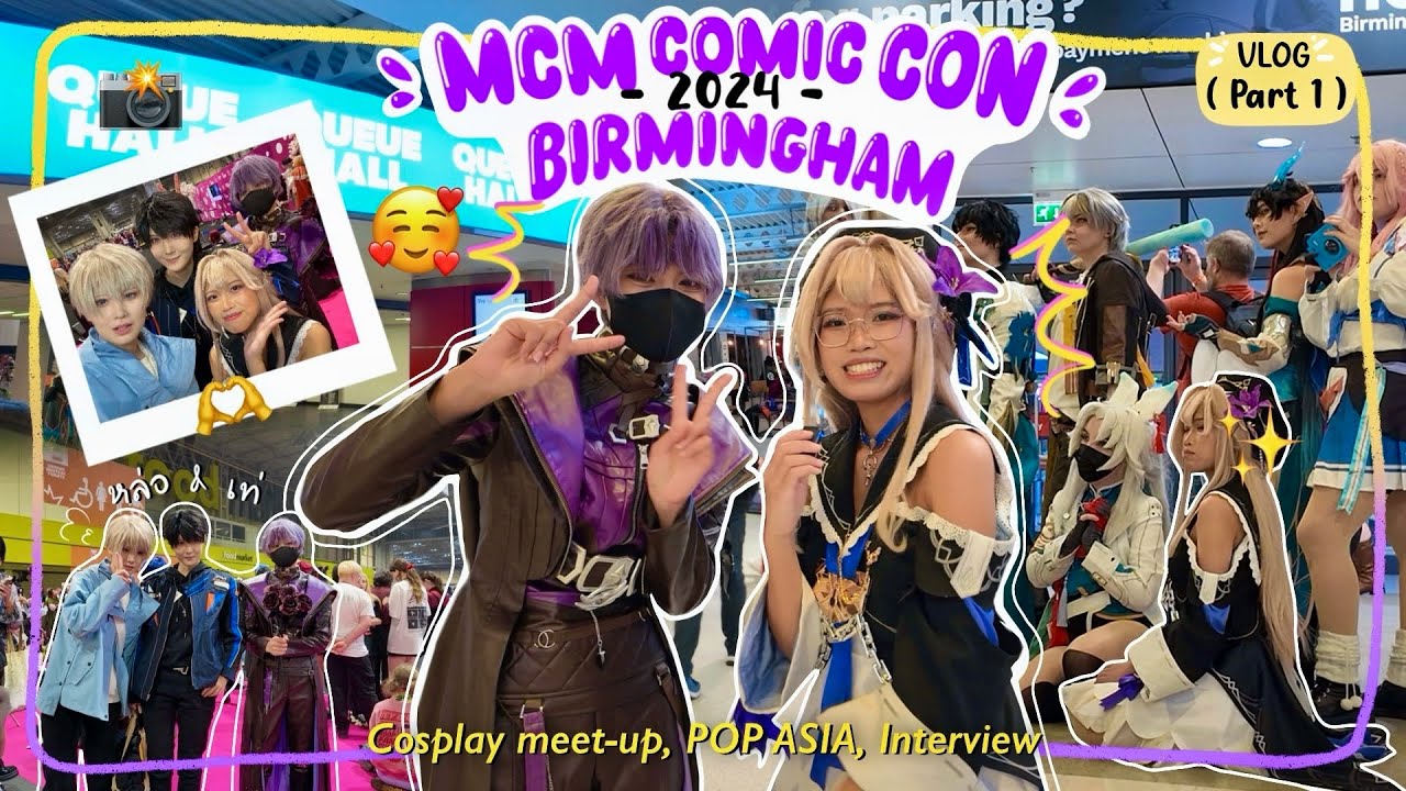 MCM Birmingham 2024 Vlog (Part 1): meeting new friend✨, cosplay meet-up & interviewing cosplayers🎄