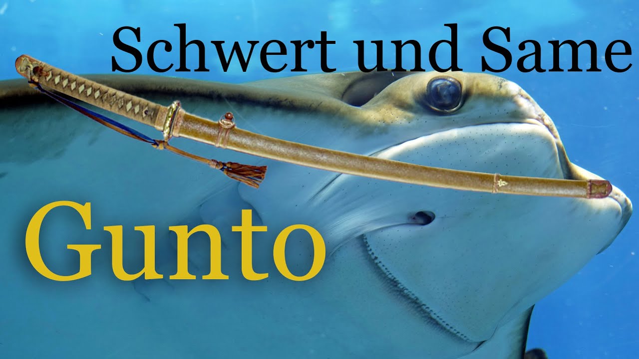 Japanisches Schwert Gunto im Schatten des Rochen