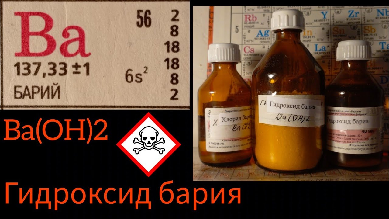 Гидроксид бария.Хим свойства , применение в аналитической химии