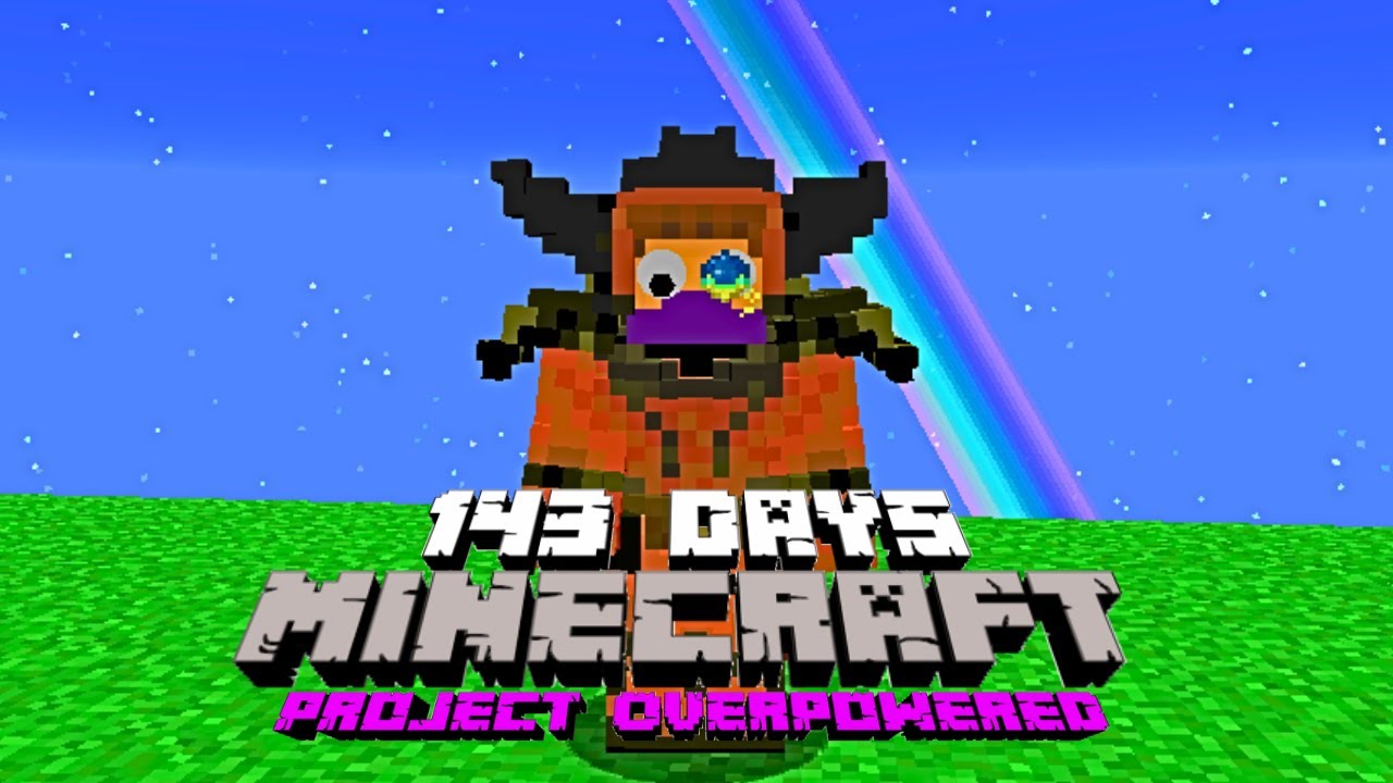 I Survived 143 Days in Minecraft's Project Overpowered Skyblock Mod