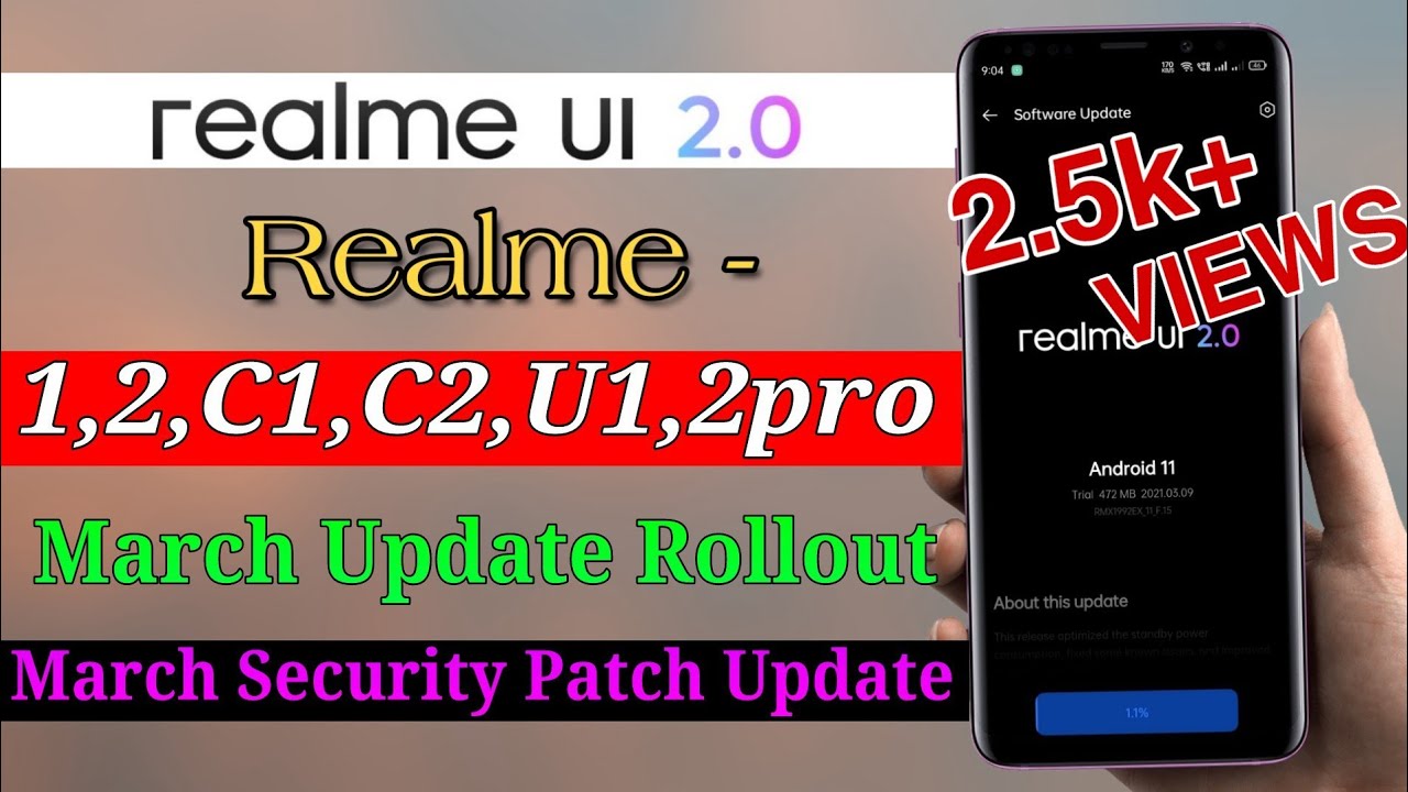 Realme 1 2 C1 C2 U1 2pro March 2021 Update Rollout & Feature|Realme old Device March Update Rollout