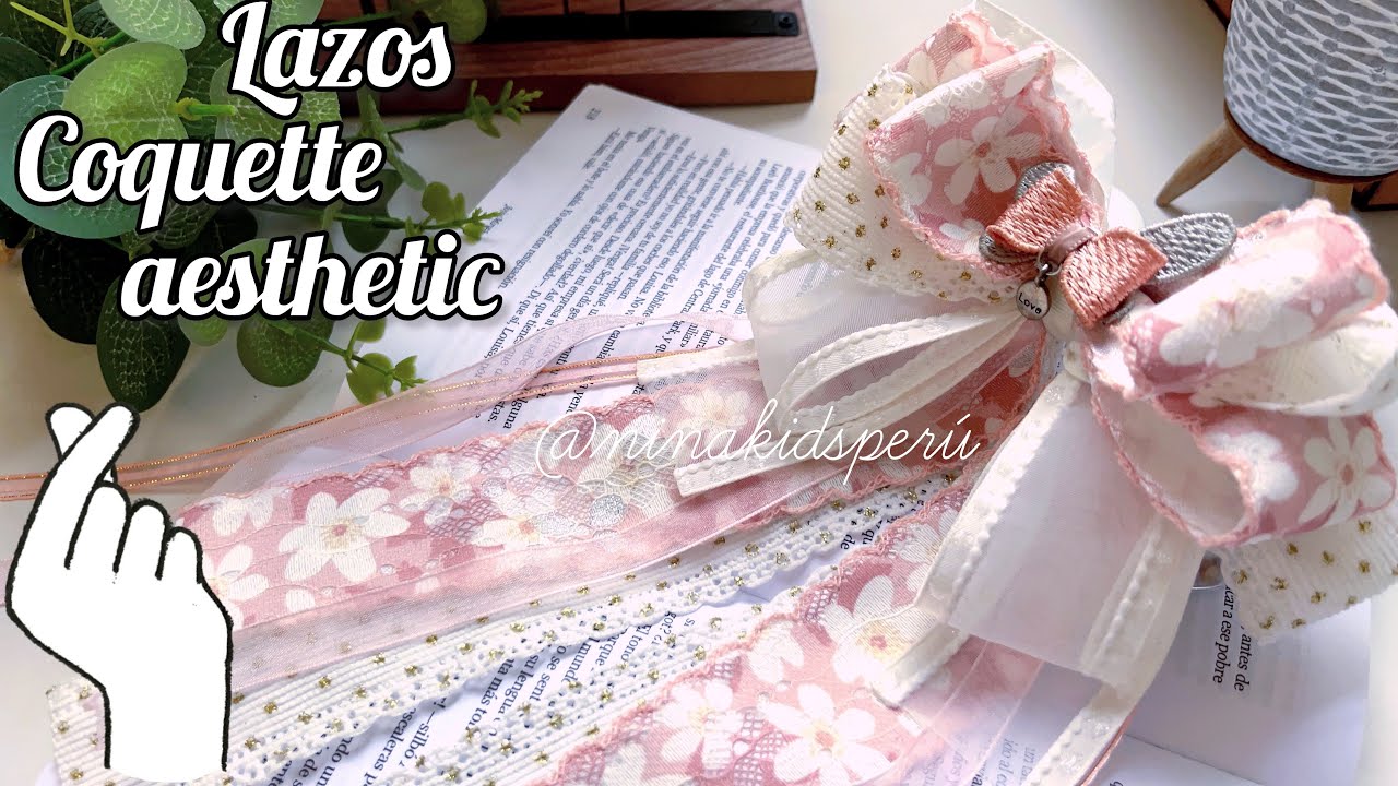TENDENCIA🎀LAZO COQUETTE AESTHETIC ELEGANTE 🎀 LAZO, MOÑO MEDIA COLA🎀