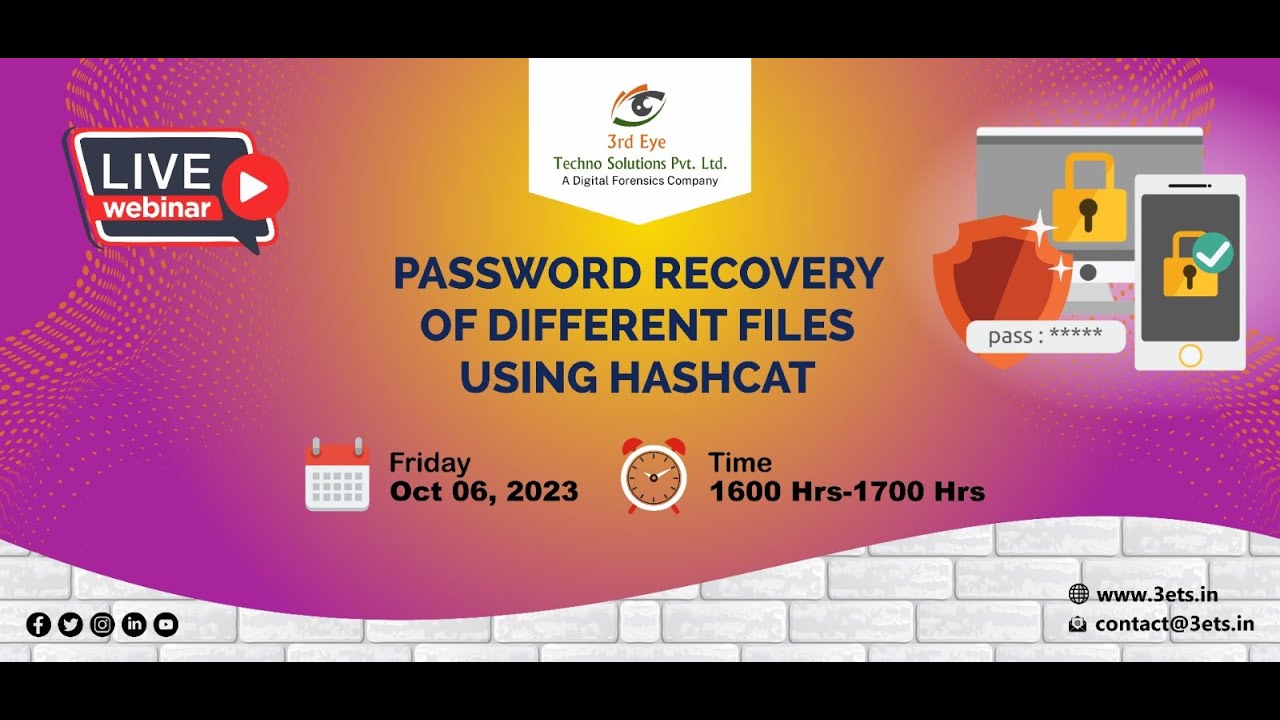 Password Recovery of Different Files using Hashcat - 3ETS Webinar Session