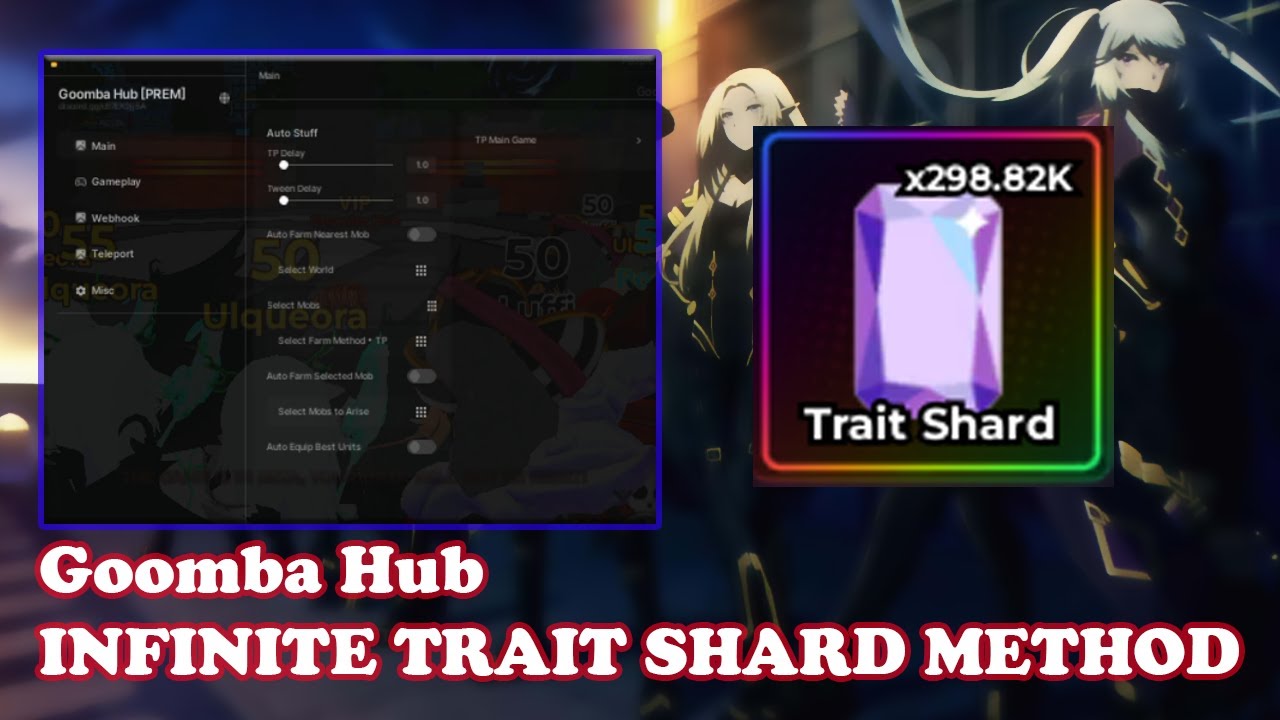 ANIME SHADOW 2 INFINITE TRAIT SHARD SCRIPT (AUTO SUMMER EVENT, AUTO TOWER, AUTO FARM)