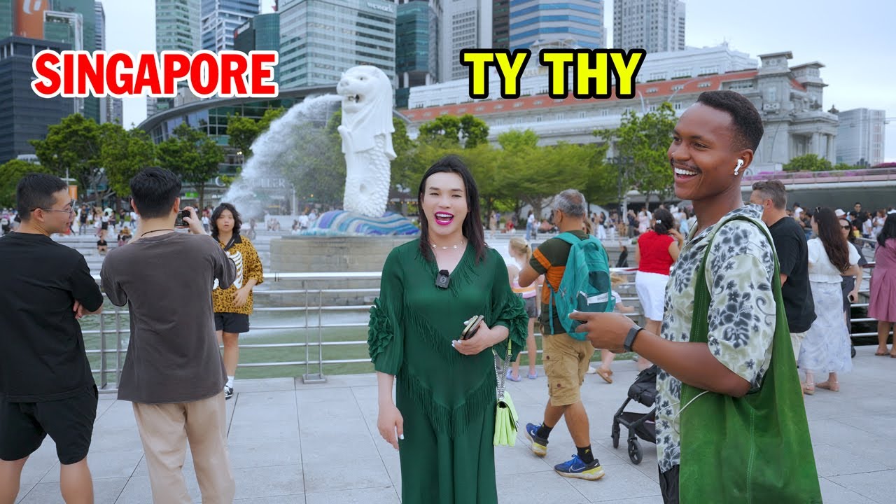 Ty Thy du lịch Singapore đảo quốc Sư tử giàu nhất Đông Nam Á - Ty Thy Vlog Gỏi đu đủ
