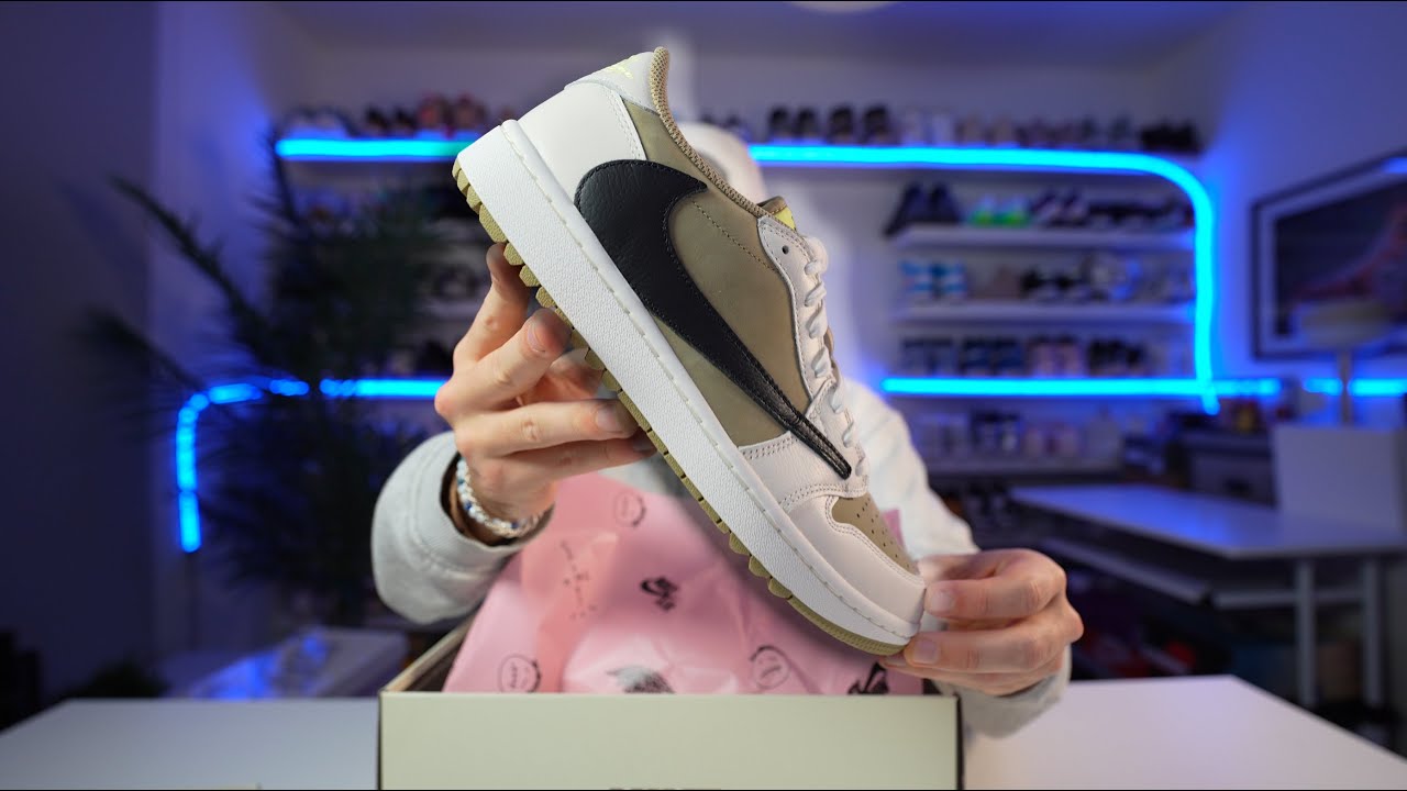 UNBOXING THE NIKE X TRAVIS SCOTT GOLF AIR JORDAN 1 LOW SNEAKER!