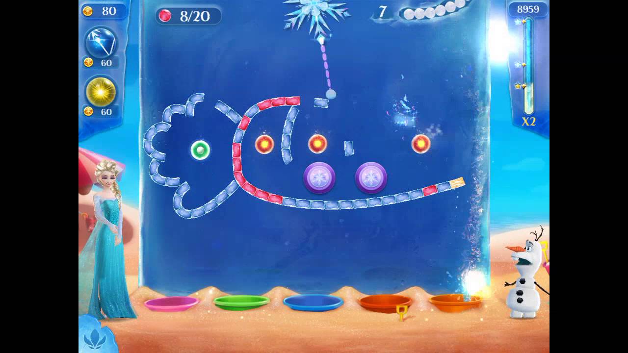 Frozen Free Fall 2 - Walkthrough Level 2 (side level at 85)