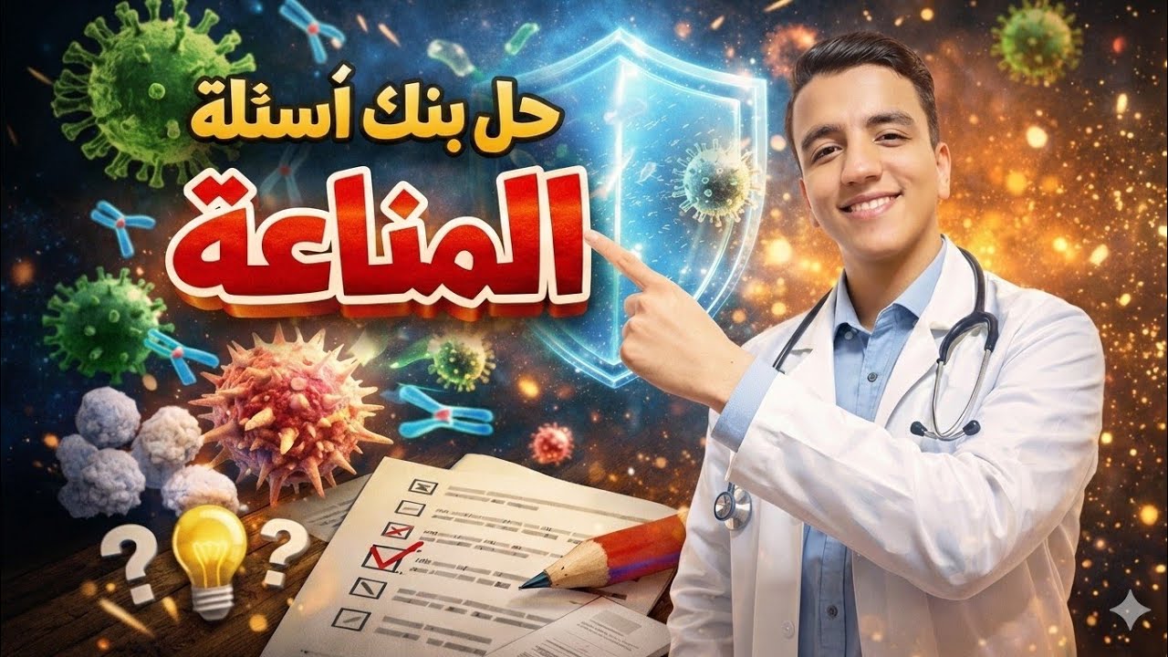 حل بنك أسئلة المناعة - أحياء تالتة ثانوي 2026 