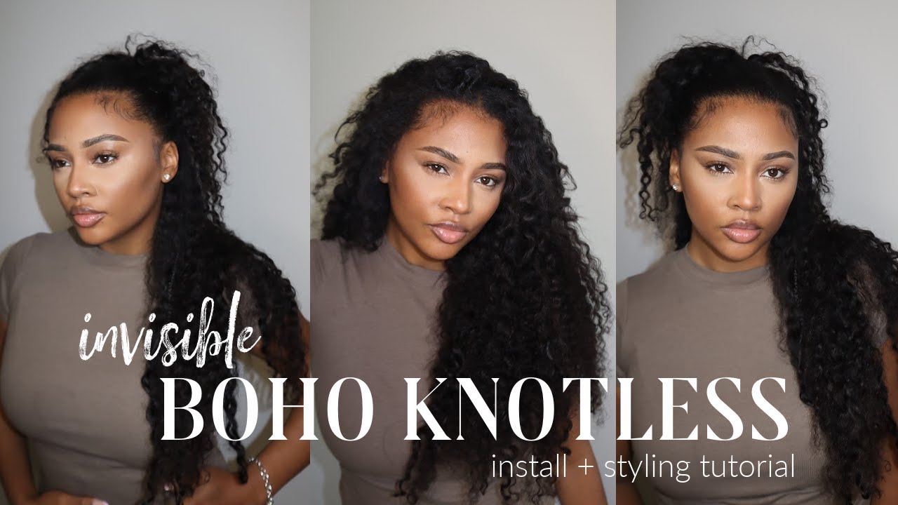 36| HOW TO: DIY INVISIBLE BOHO KNOTLESS/BOHO W. LEAVE OUT + FULL TUTORIAL + STYLING. FT. @Ywigs