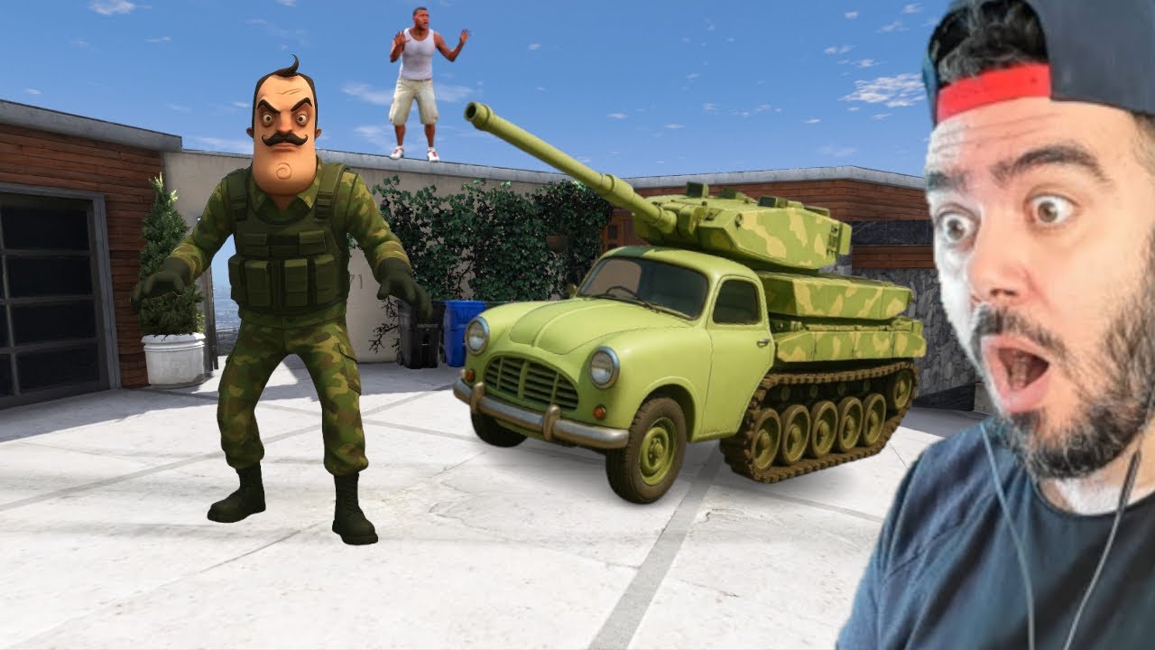 HELLO NEIGHBOR FRANKLININ EVINI PARÇALADI - GTA 5 MODS