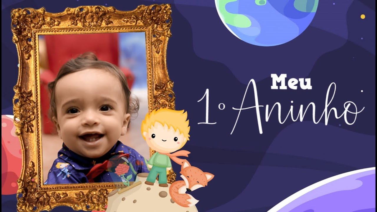 Retrospectiva infantil animada e temática - Vídeo aniversário (Heitor 1 Ano - Pequeno Príncipe)