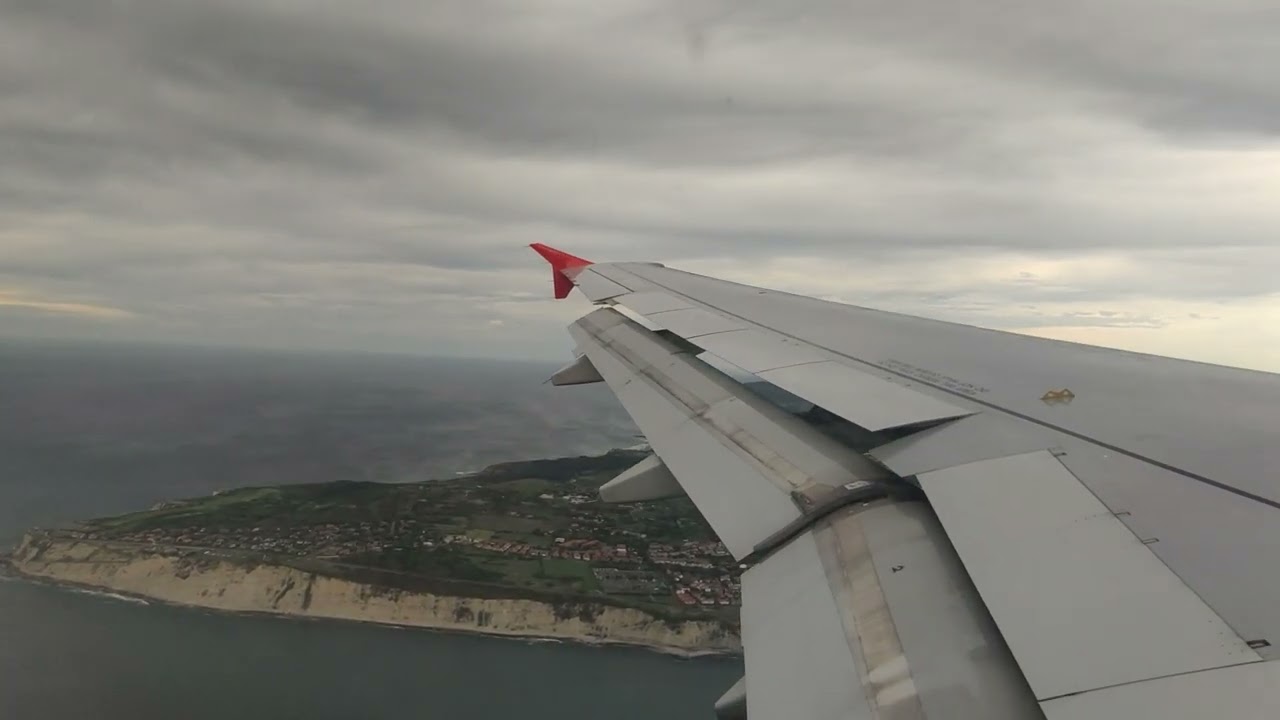 Volotea - Aterrizaje con turbulencias en Bilbao 25 septiembre 2024 - Viento sur