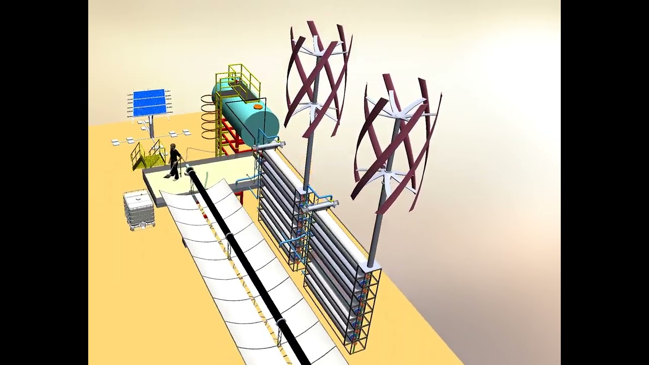 Self-powered solar-driven zero liquid discharge desalination plant based on drum film evaporators