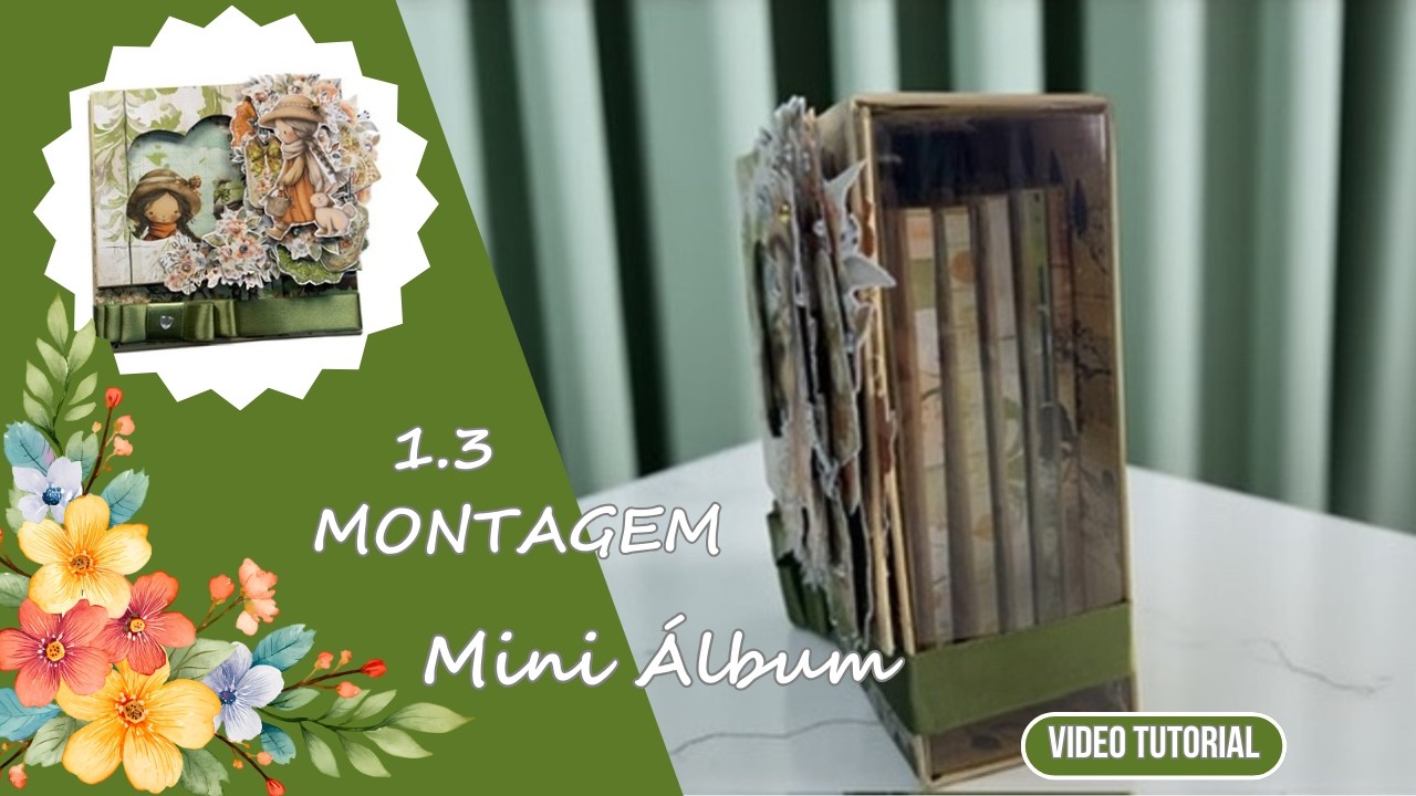 1.3- Como Fazer um Mini Álbum em formato Maleta 🧳 com uma Lateral Transparente - Passo a Passo