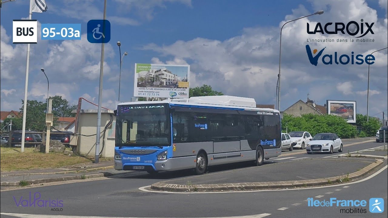 [Ligne 95-03A LACROIX] IVECO Urbanway 12 GNV IDFM C9 Step €6 Voith (🎧) #idfmobilités #ivecobus