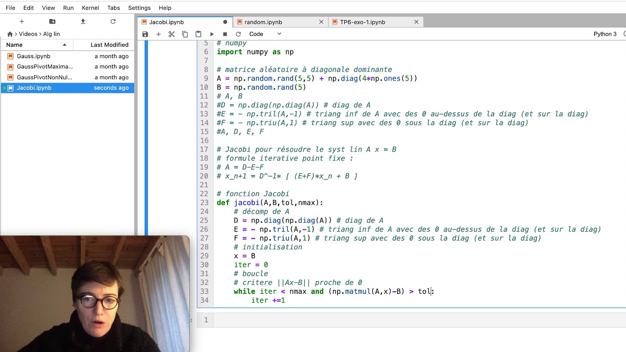 Méthode de Jacobi : Résolution itérative de systèmes linéaires [Python pour les maths]