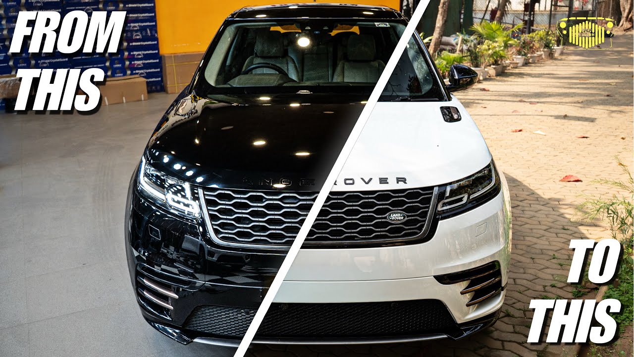 Роскошь в новом измерении: представлен Range Rover Velar в вишнево-красном и черном цвете салона.