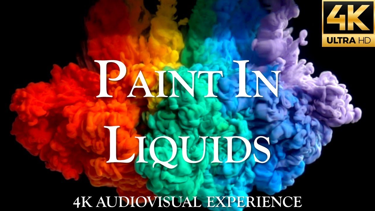4K Paint Mixed in Water and Oil - Soothing Piano Music - For Relaxation, Meditation, and Ambiance