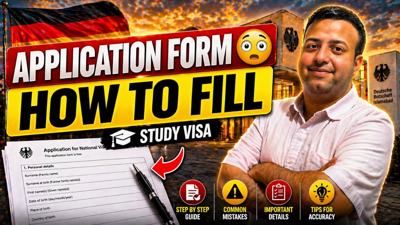 How to Fill German Embassy Study Visa Application Form 🇩🇪 (Pakistan Step-by-Step Guide) Part 3