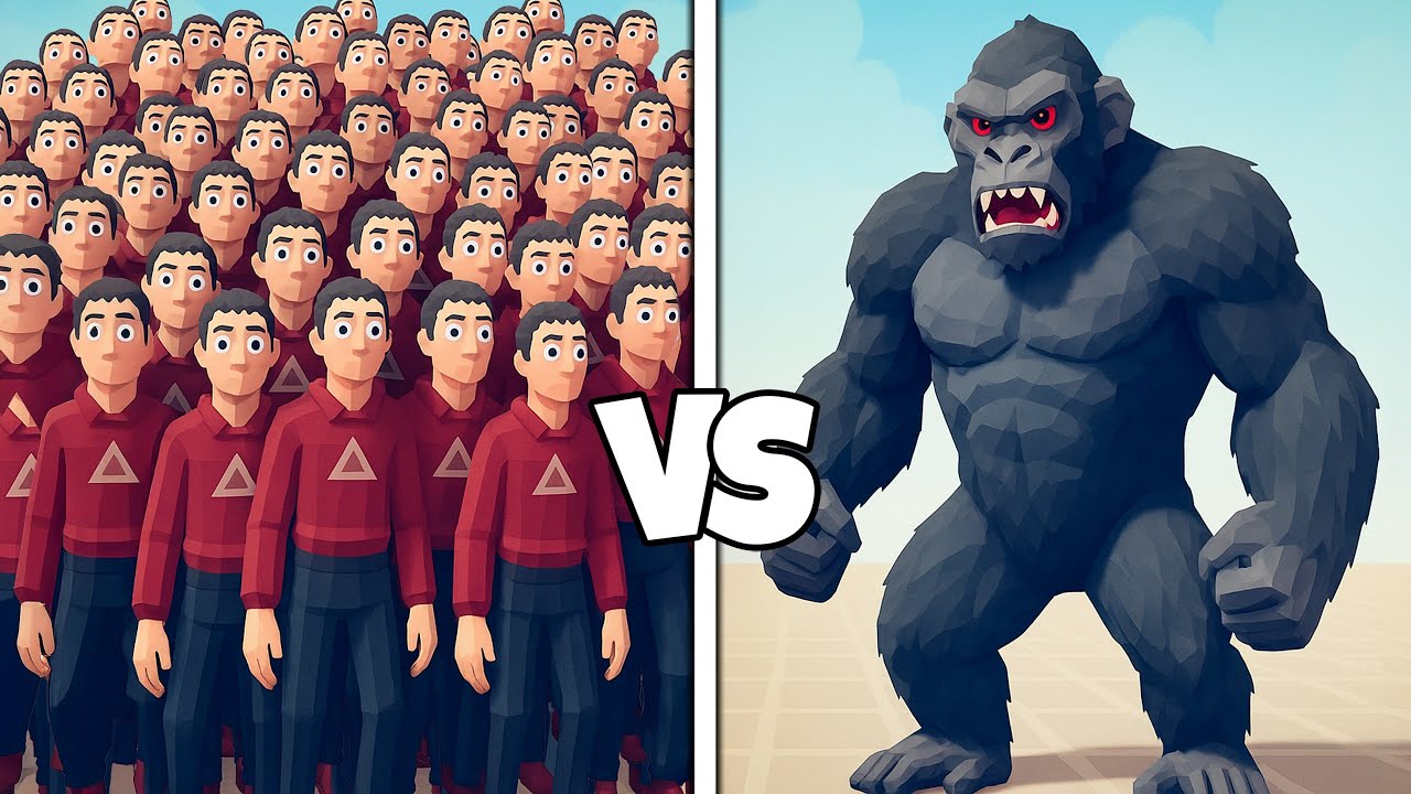 100 Men vs 1 Gorilla - TABS Totally Accurate Battle Simulator