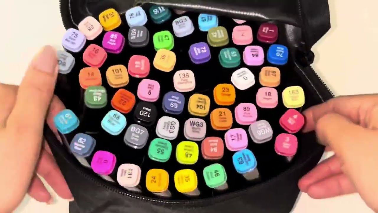 Swatching my 60 alcohol markers / ASMR / Relaxing video / Swatch with Me ❤️