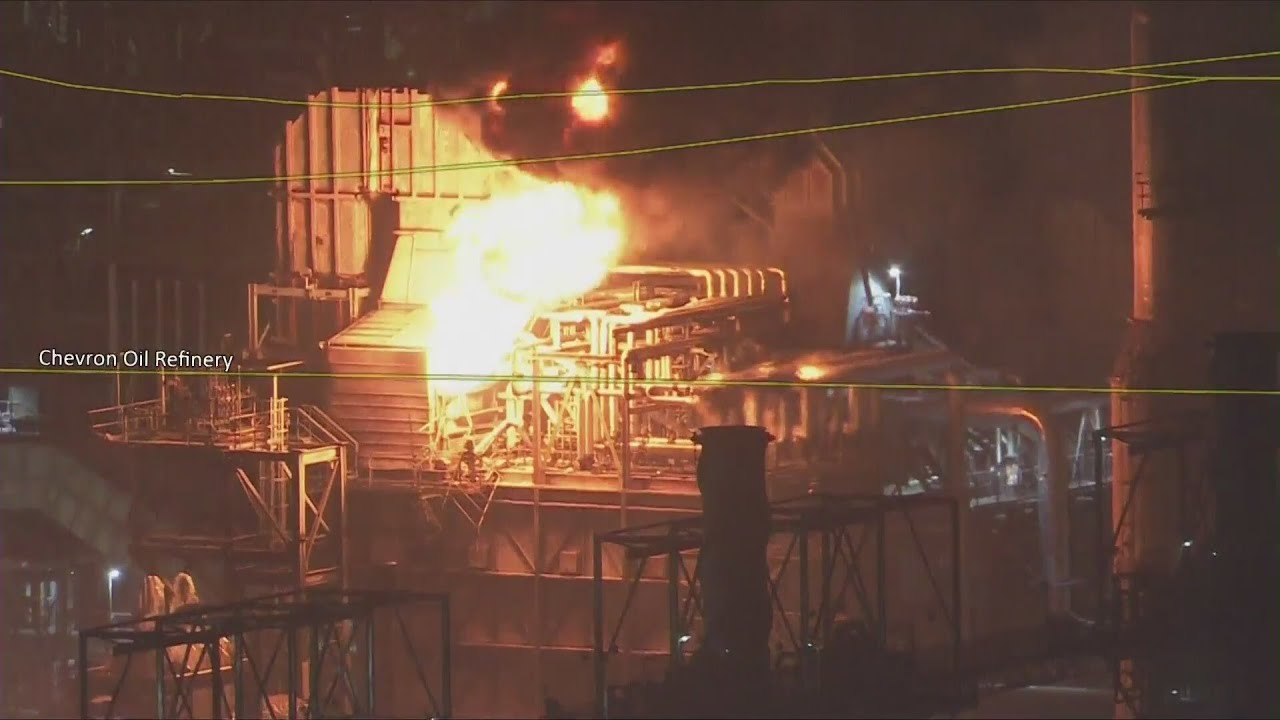 Massive blaze erupts at Chevron’s refinery in El Segundo