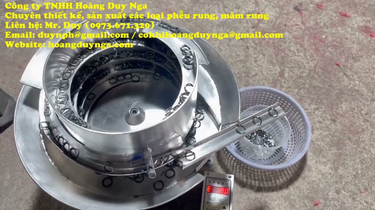 Phễu rung cấp vòng đệm vênh