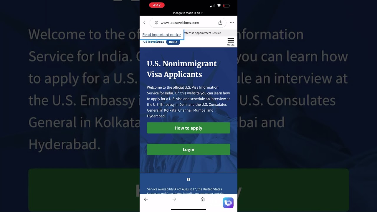 New CGI Portal for USA visa appointment.