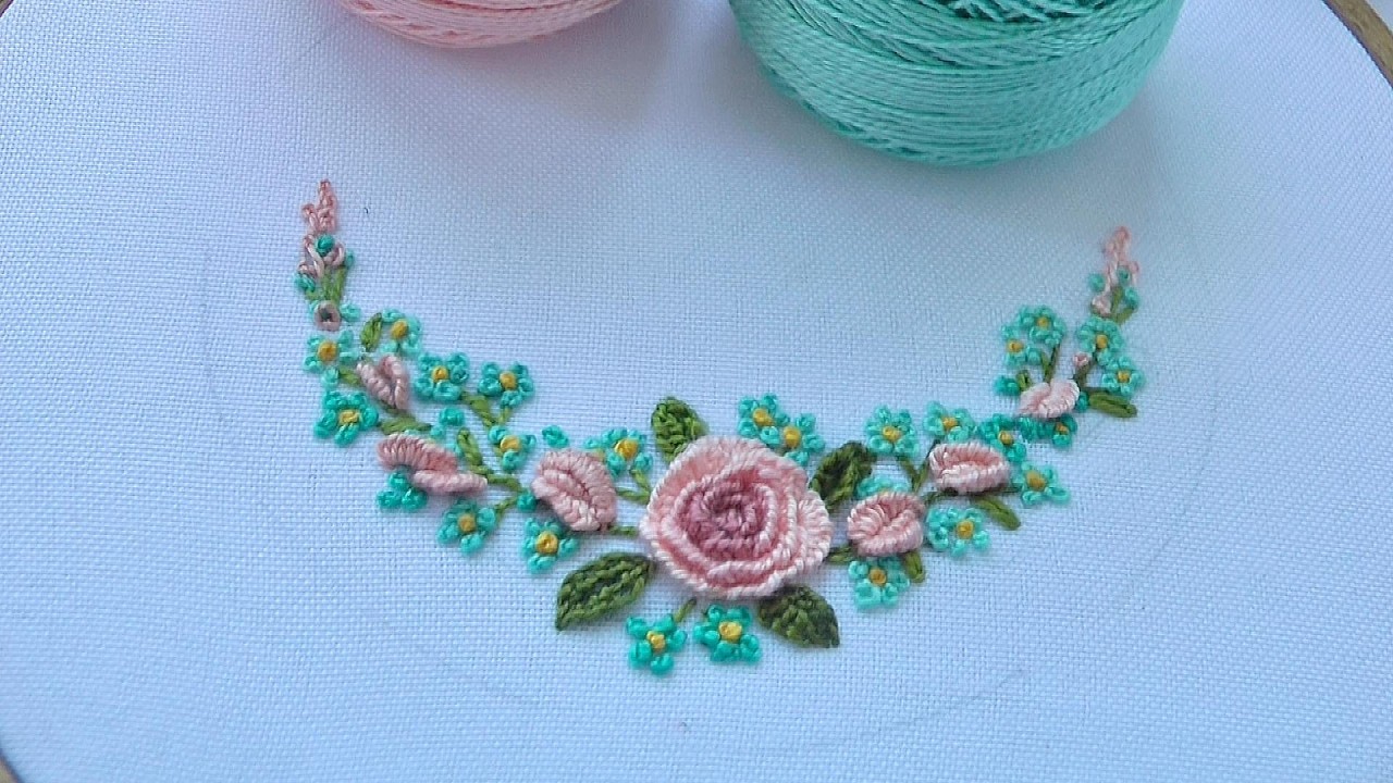 It's so Beautiful. Amazing hand embroidery rose design | super flower embroidery pattern