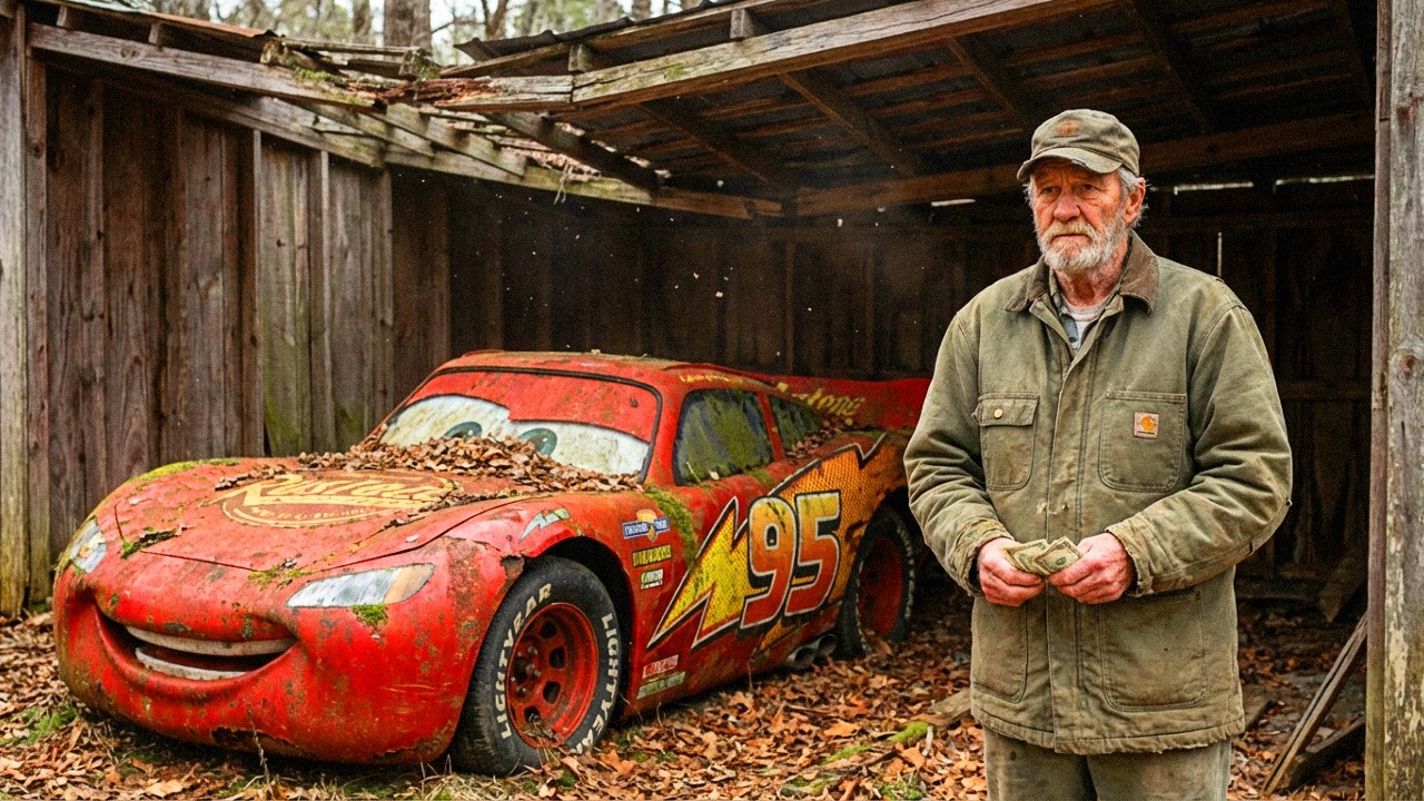 4K Full Restoration of a Lightning McQueen Real-Life Abandoned for 20 Years by Its Elderly Owner