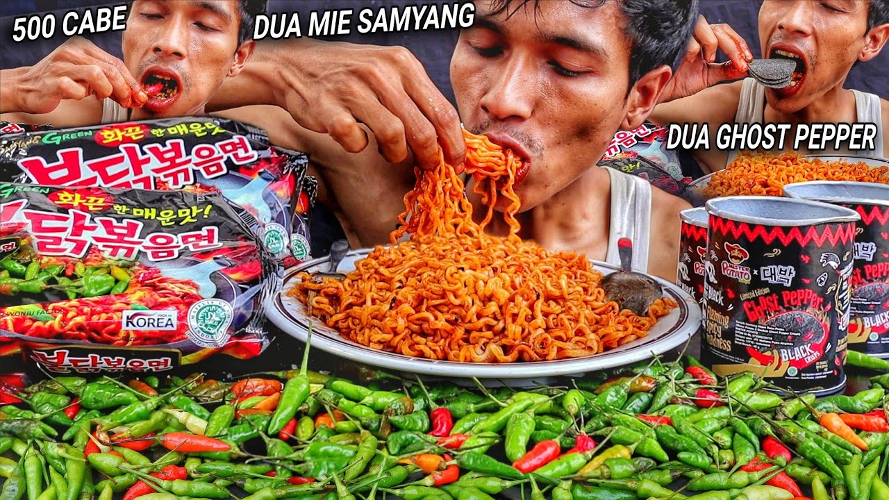 MUKBANG SAMYANG CABE GHOST PEPPER PEDASNYA BIKIN BAPER !!!