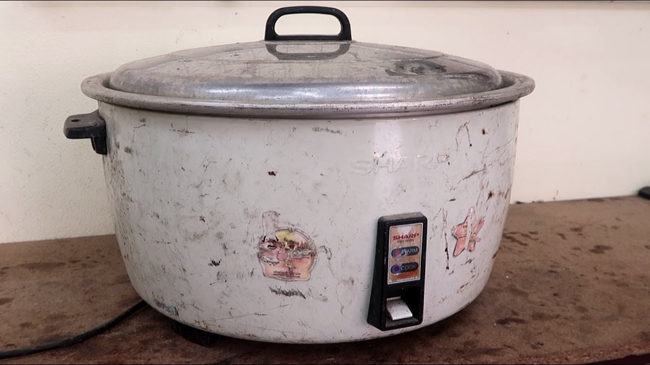 Giant Rice Cooker Cooks 10kg Of Rice // Giant Rice Cooker Restoration - Mr.electricity Project