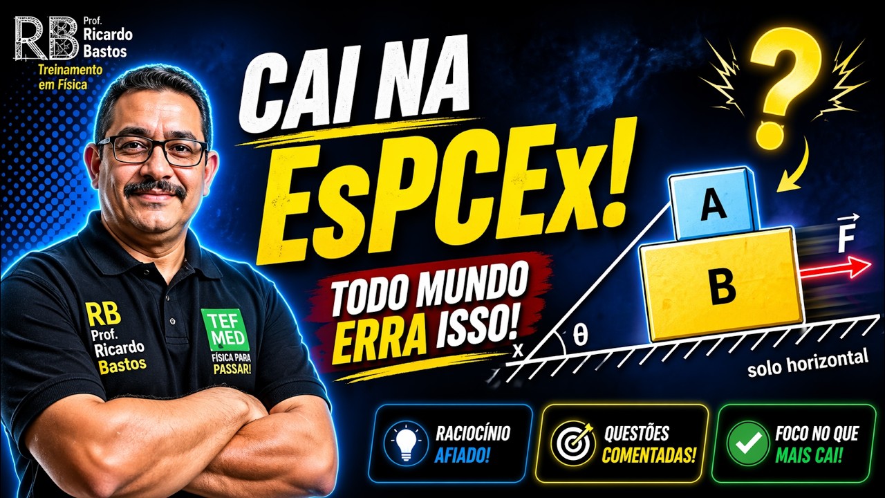 EsPCEx 2021 | Um bloco homogêneo A de peso 6 N está sobre o bloco homogêneo B