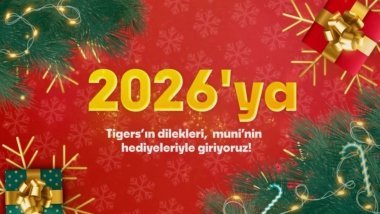 2️⃣0️⃣2️⃣6️⃣’ya Tigers’ın dilekleri, muni’nin hediyeleriyle giriyoruz! 🎁 🎄