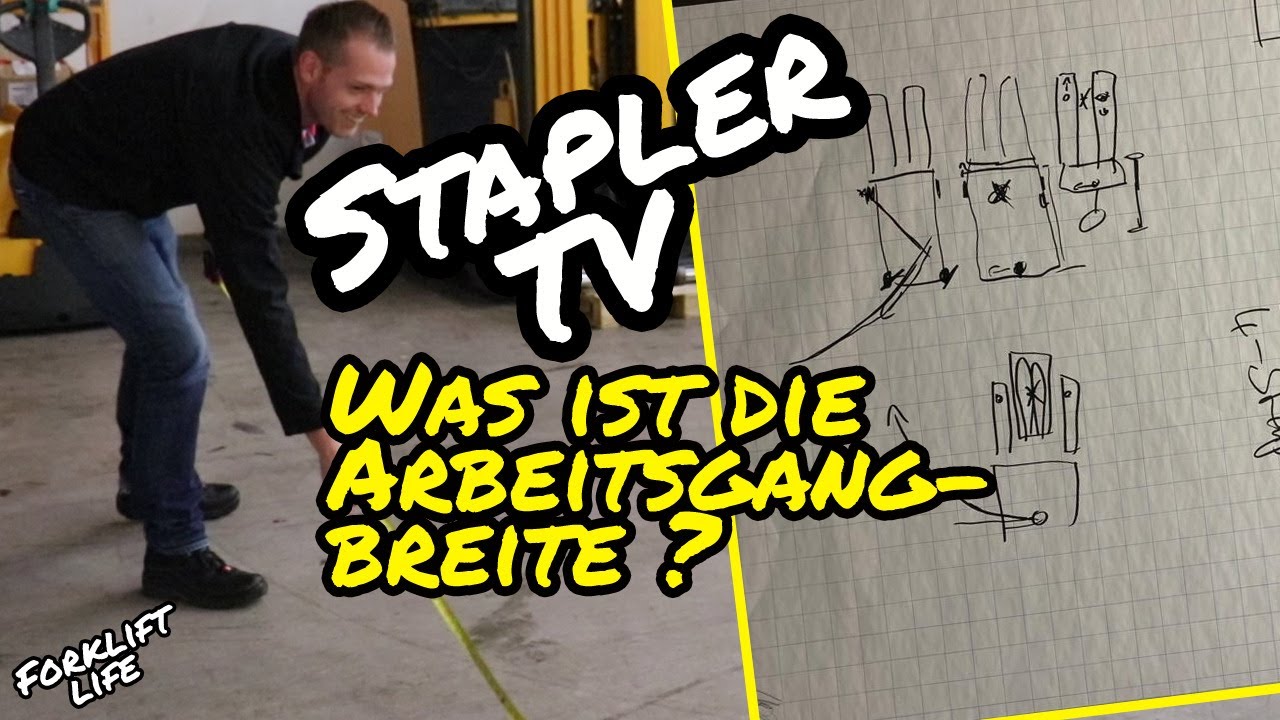Stapler TV - Arbeitsgangbreite beim Gabelstapler - Erklärung und Vergleich Ameise und Stapler