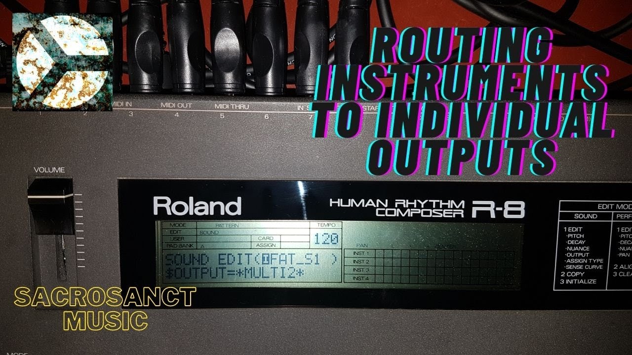 Routing instruments to individual outputs with the Roland R8