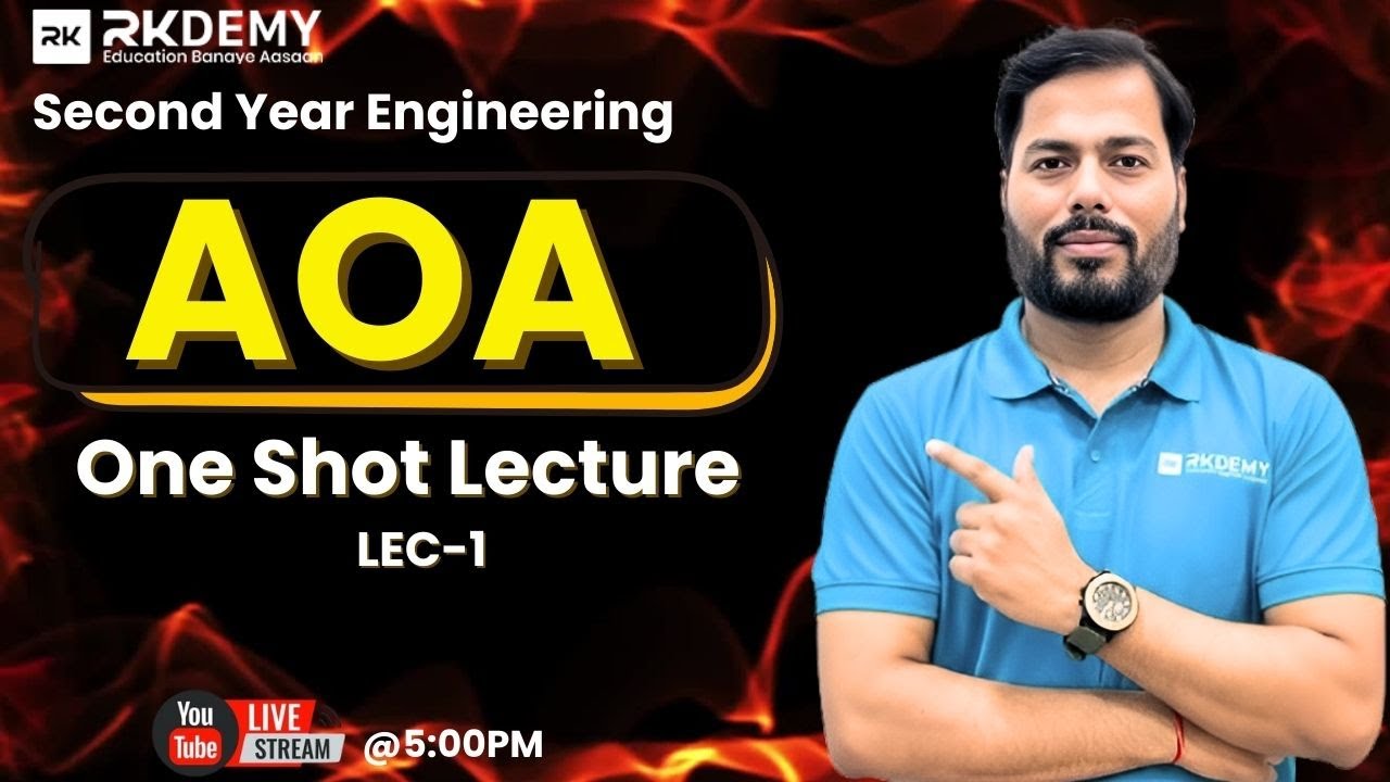 AOA One Shot Lecture - 01 | Analysis of Algorithm Full Basics Explained | NITIN SIR | SE Engineering