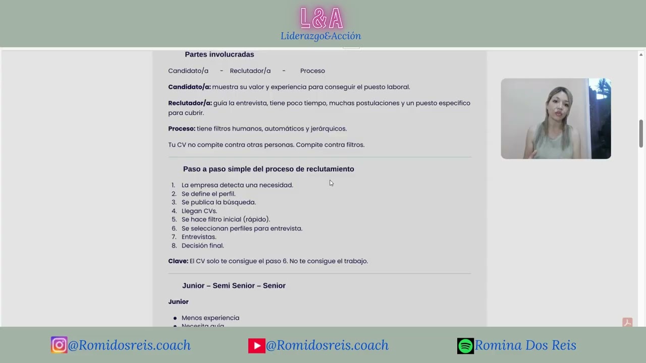 CV + RECLUTAMIENTO + SELECCIÓN