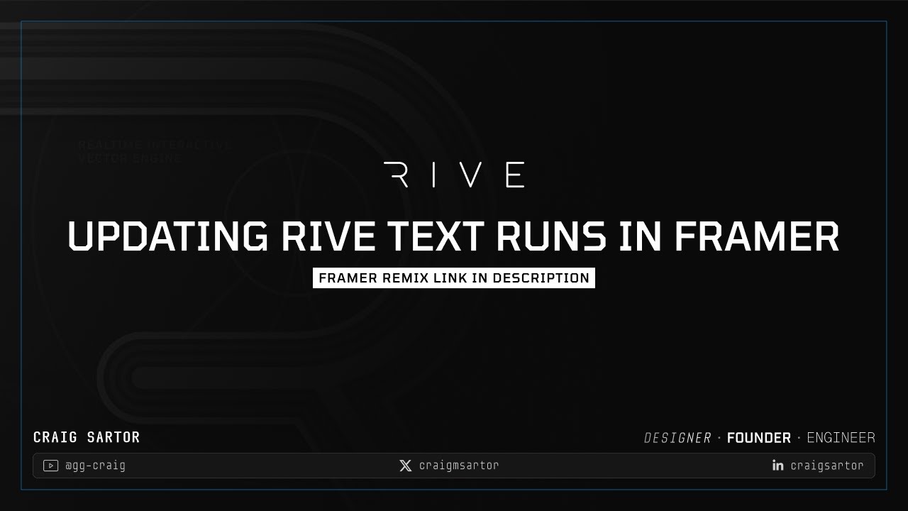 TUTORIAL: Updating Rive Text Runs Directly in Framer