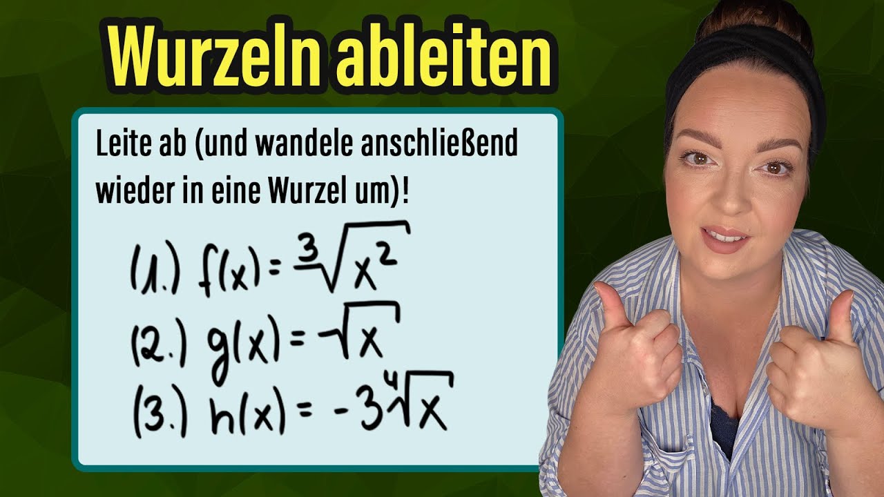 Ableiten von Wurzelfunktionen: Erst Potenzschreibweise, dann zurück zur Wurzel by einfach mathe!