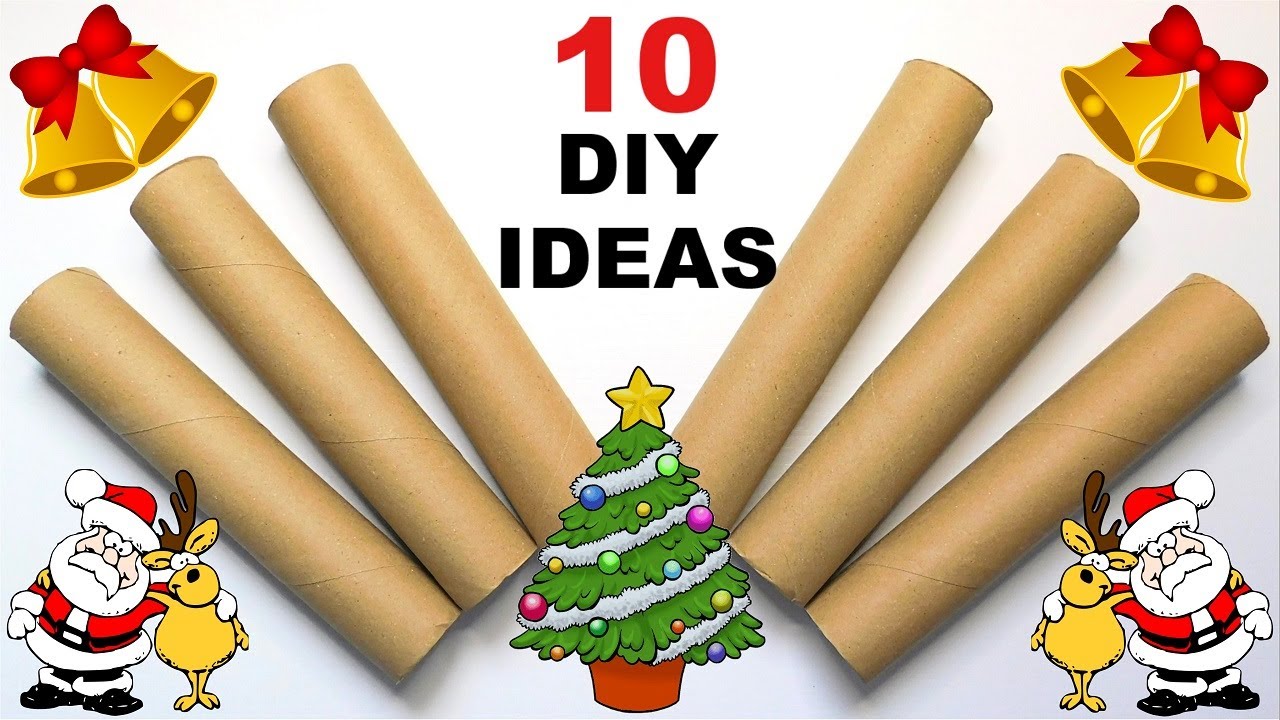 The Best Christmas DIY Ideas from Paper Towel Rolls 🎄 10 Cheap and Easy Handmade Crafts