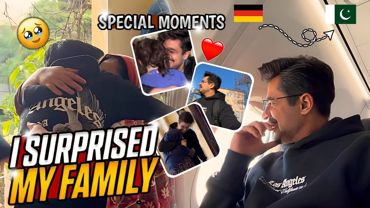 Flying Home to Surprise My Family! ✈️🥹 (Emotional Reactions)| Germany to Pakistan.