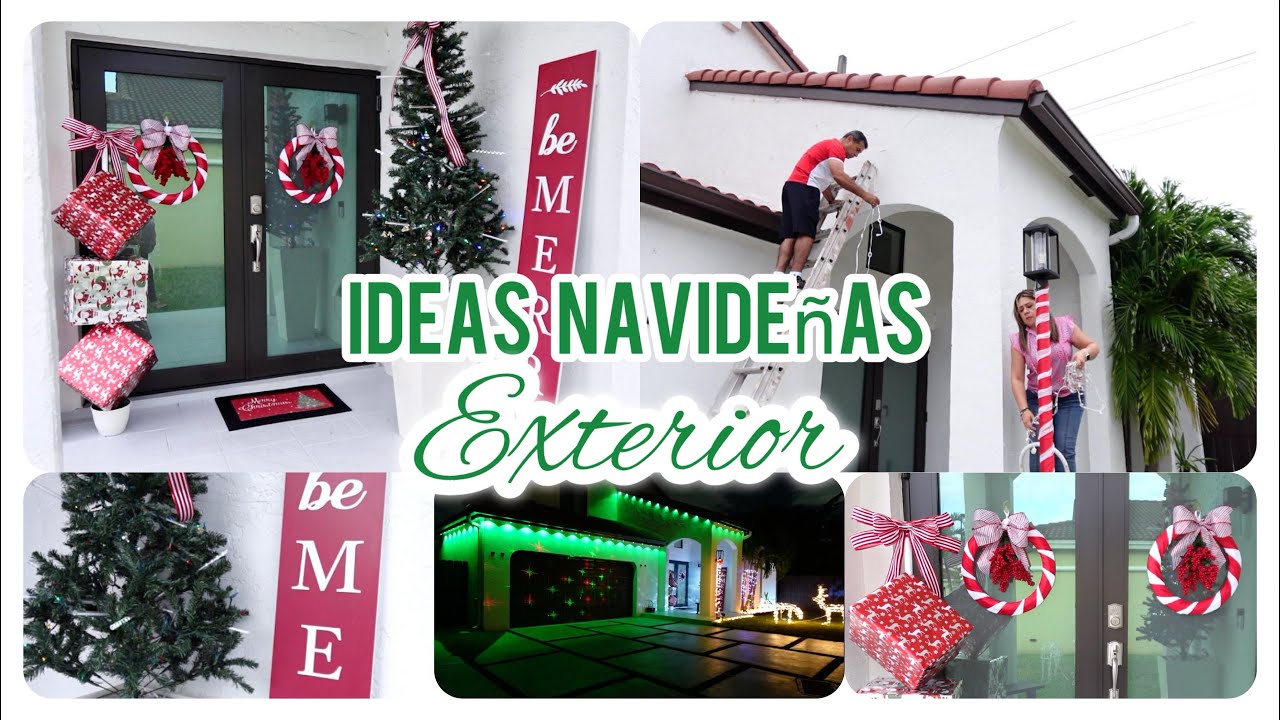 COMO DECORAR TU CASA POR FUERA🎄ILUMINACION NAVIDEÑA CON LUCES PERMANENTES