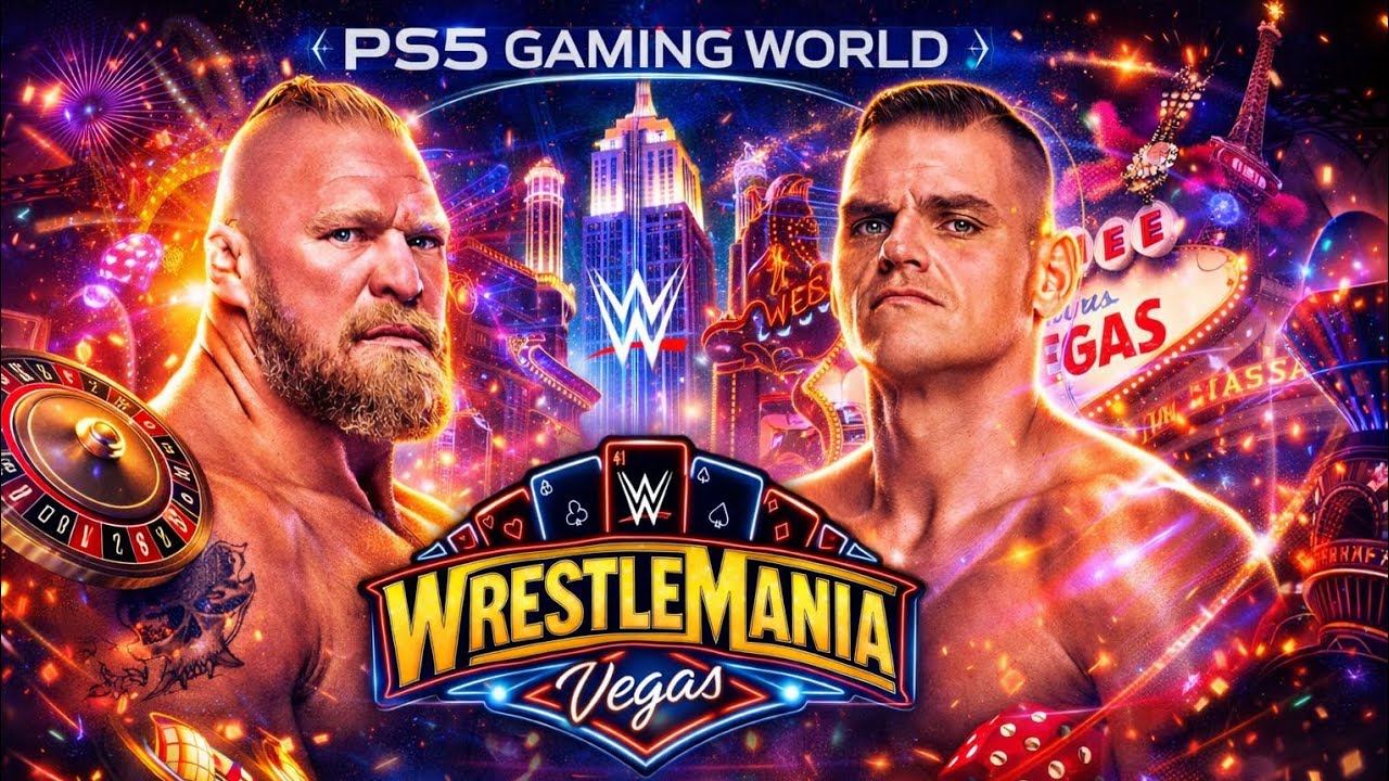 The Beast vs The Ring General at WrestleMania! 😱 WWE 2K25 Brock vs Gunther#wwe #viral #trending #ps5