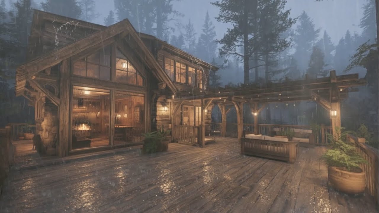 Forest Cabin Rain Ambience 🌧️ | Gentle Rain Sounds for Deep & Restful Sleep