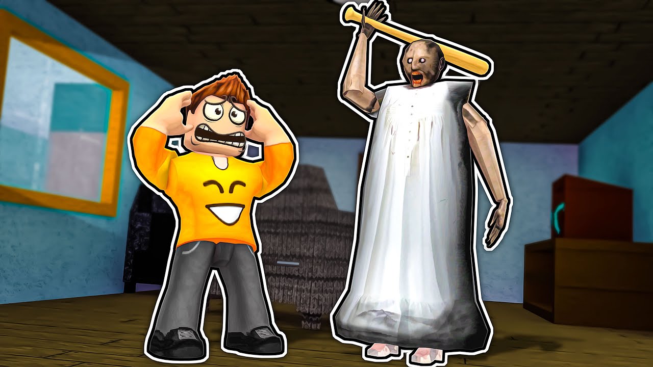 ZOSTAŁEM ZAMKNIĘTY ZE STRASZNĄ BABCIĄ GRANNY w DOMU i STAŁO SIĘ TO... w ROBLOX!