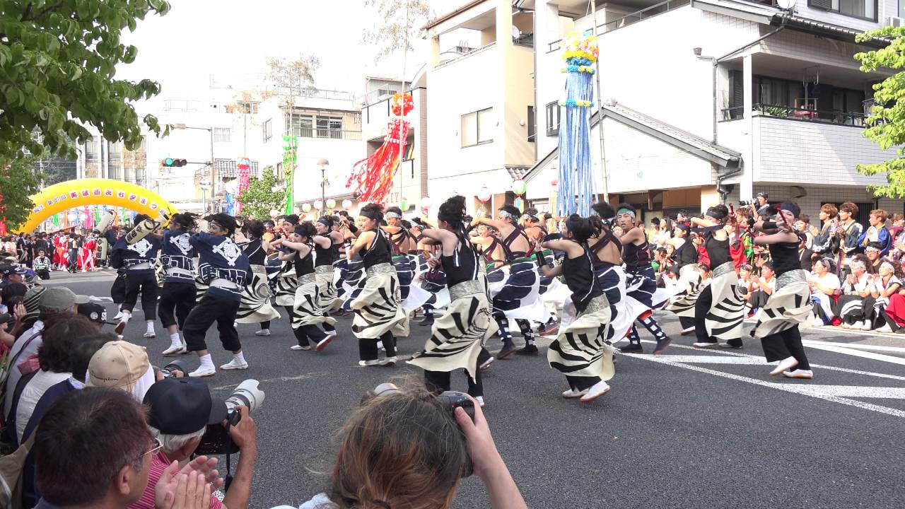 心纏い 2016 こころまとい 公園前会場 瑞浪美濃源氏七夕祭り2016 [4K よさこい]